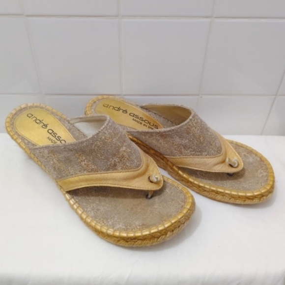 CLEARANCE Andre Assous Espadrilles Annette Wedge Sandals Bronze Toast US 10 - Picture 13 of 13